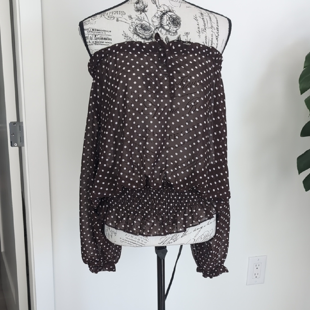 Polka Dot Off-Shoulder Top